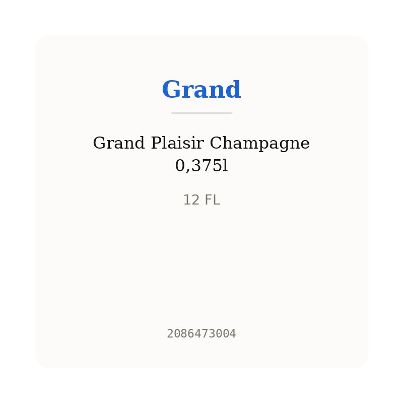 Grand Plaisir Champagne 0,375l