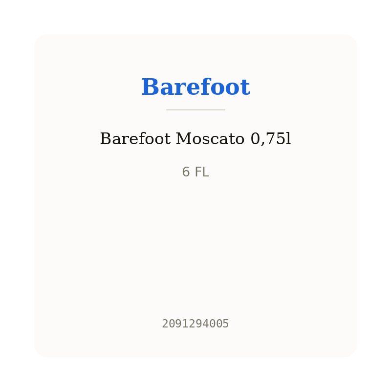 Barefoot Moscato 0,75l