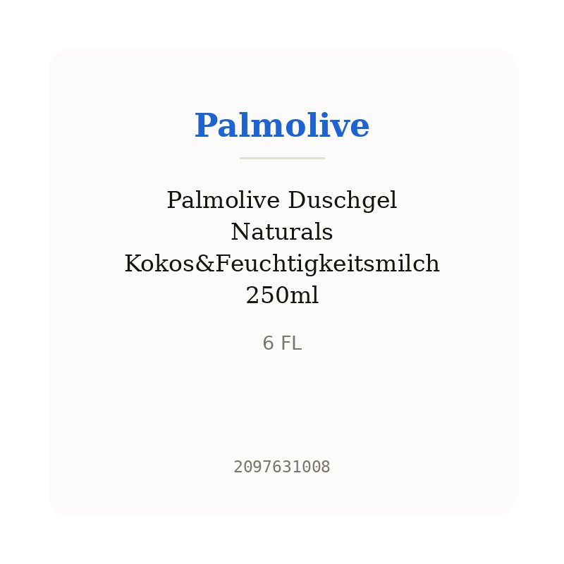 Palmolive Duschgel Naturals Kokos&Feuchtigkeitsmilch 250ml
