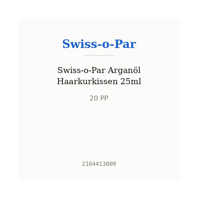Swiss-o-Par Arganöl Haarkurkissen 25ml