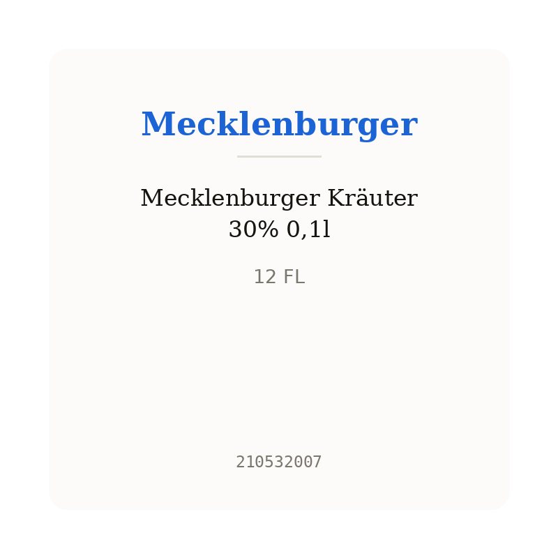 Mecklenburger Kräuter 30% 0,1l