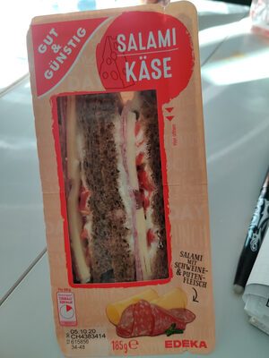 GUT&GÜNSTIG Sandwich Salami-Käse 185g
