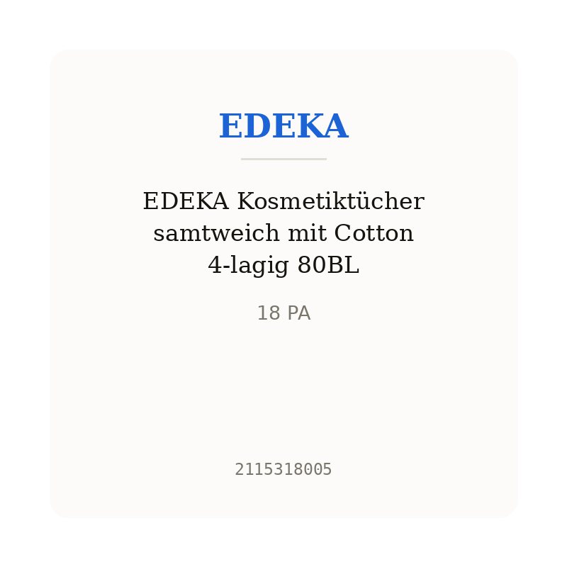 EDEKA Kosmetiktücher samtweich mit Cotton 4-lagig 80BL