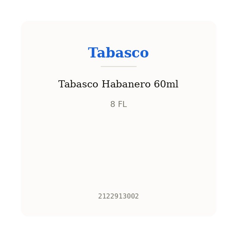 Tabasco Habanero 60ml
