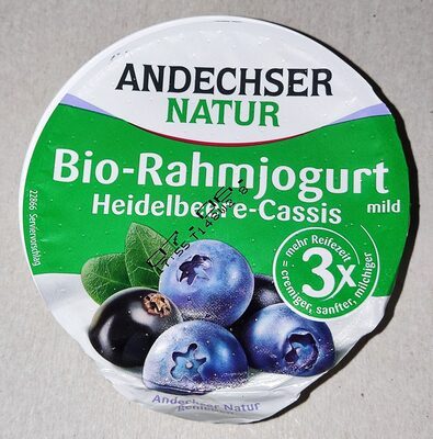 Bio Andechser Natur Rahmjoghurt Heidelbeere-Cassis 10%150g