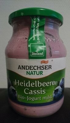 Bio Andechser Natur Joghurt mild Heidelbeer-Cassis 500g MW
