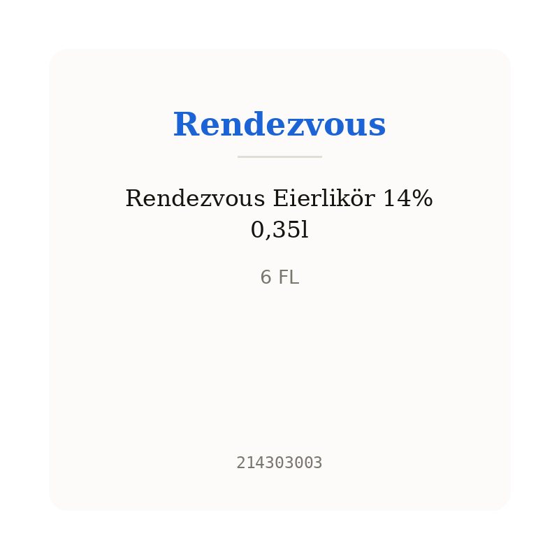 Rendezvous Eierlikör 14% 0,35l