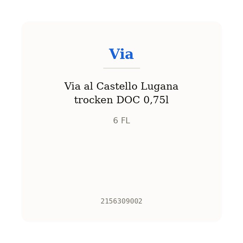 Via al Castello Lugana trocken DOC 0,75l