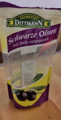 Feinkost Dittmann Oliven Schwarz mit Stein 250g