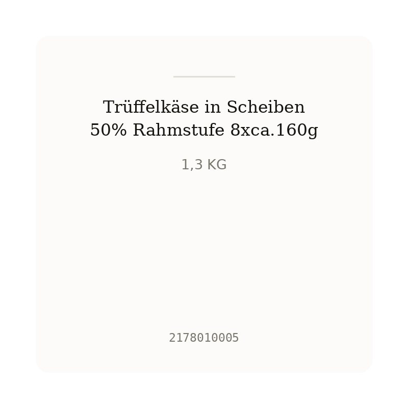 Trüffelkäse in Scheiben 50% Rahmstufe 8xca.160g