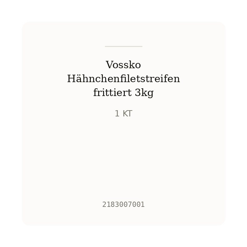 Vossko Hähnchenfiletstreifen frittiert 3kg