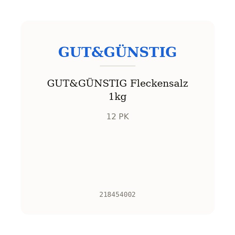 GUT&GÜNSTIG Fleckensalz 1kg