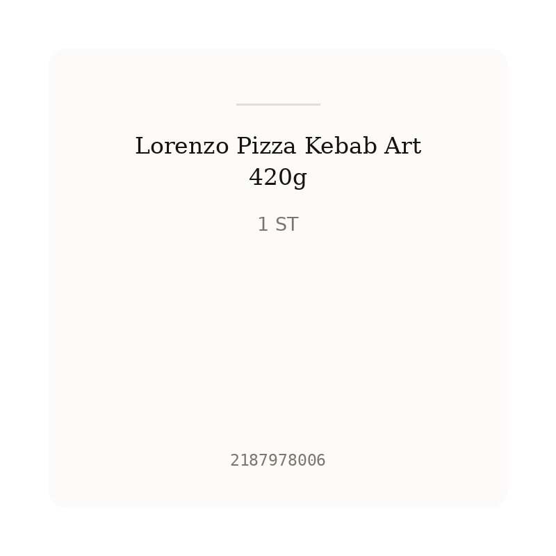 Lorenzo Pizza Kebab Art 420g