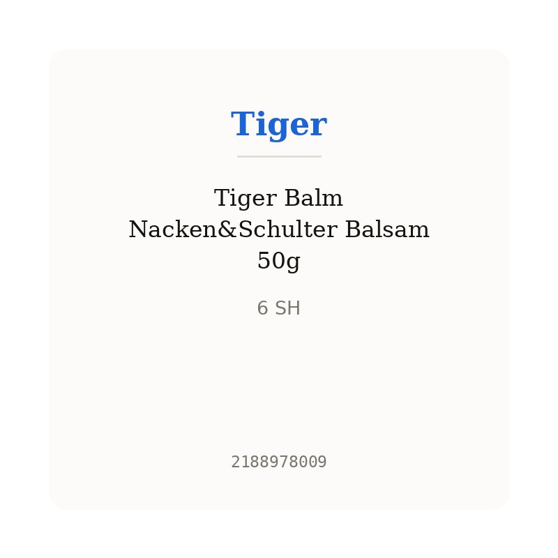 Tiger Balm Nacken&Schulter Balsam 50g
