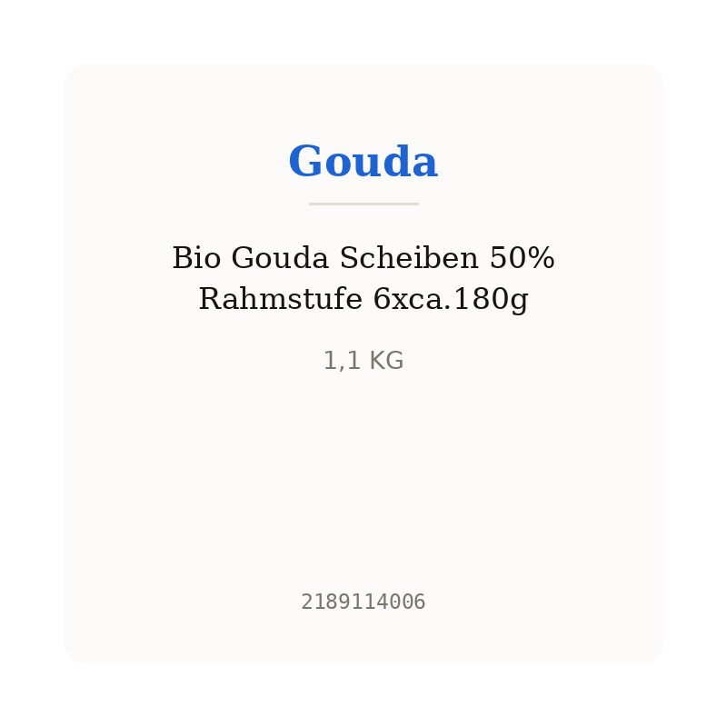 Bio Gouda Scheiben 50% Rahmstufe 6xca.180g