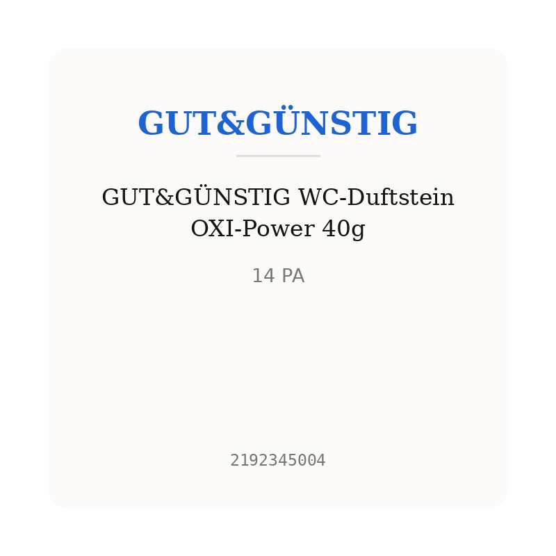 GUT&GÜNSTIG WC-Duftstein OXI-Power 40g