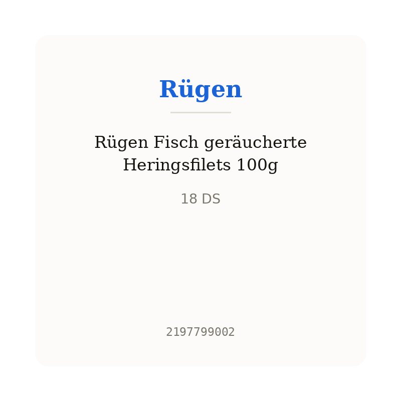 Rügen Fisch geräucherte Heringsfilets 100g