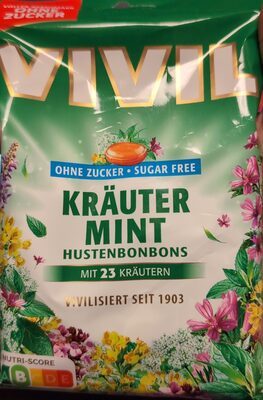 Vivil Hustenbonbons Kräuter Mint ohne Zucker 120g