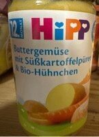 Bio Hipp Menü Buttergemüse mit Süsskartoffeln Hühnchen ab 12.Monat 250g