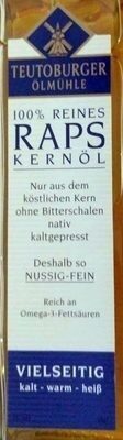 Teutoburger Ölmühle Raps-Kernöl Original 500ml