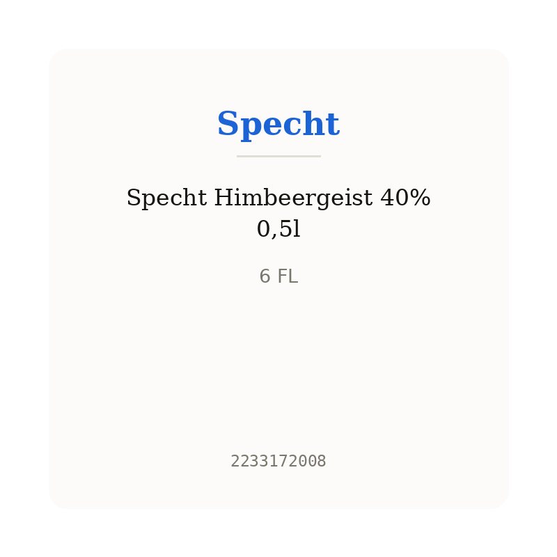 Specht Himbeergeist 40% 0,5l