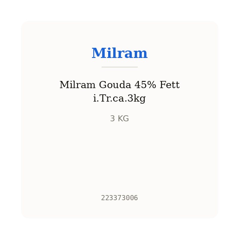 Milram Gouda 45% Fett i.Tr.ca.3kg