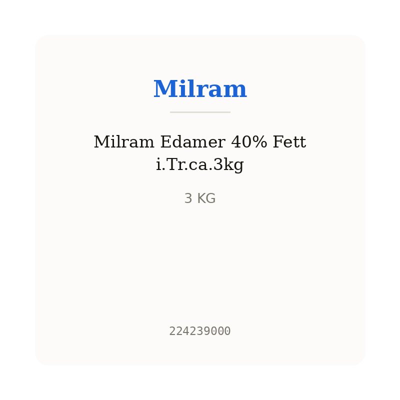 Milram Edamer 40% Fett i.Tr.ca.3kg