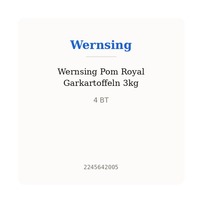 Wernsing Pom Royal Garkartoffeln 3kg