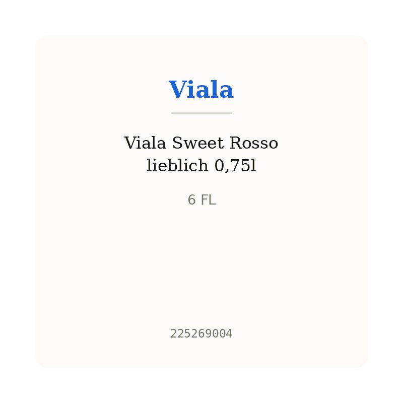 Viala Sweet Rosso lieblich 0,75l