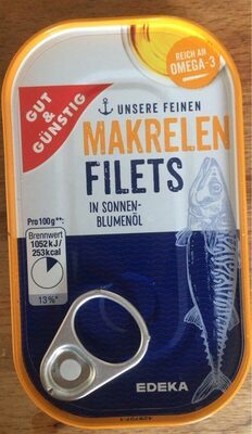 GUT&GÜNSTIG Makrelenfilets in Öl 125g