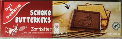 GUT&GÜNSTIG Schoko Butterkeks Zartbitter 125g