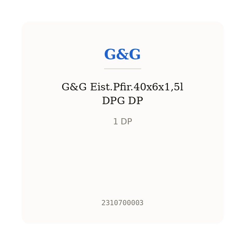 G&G Eist.Pfir.40x6x1,5l DPG DP