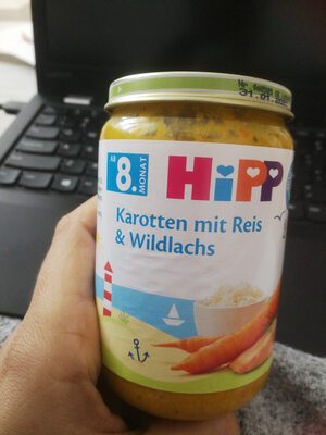 Hipp Menüs Karotten mit Reis&Wildlachs ab dem 8.Monat 220g