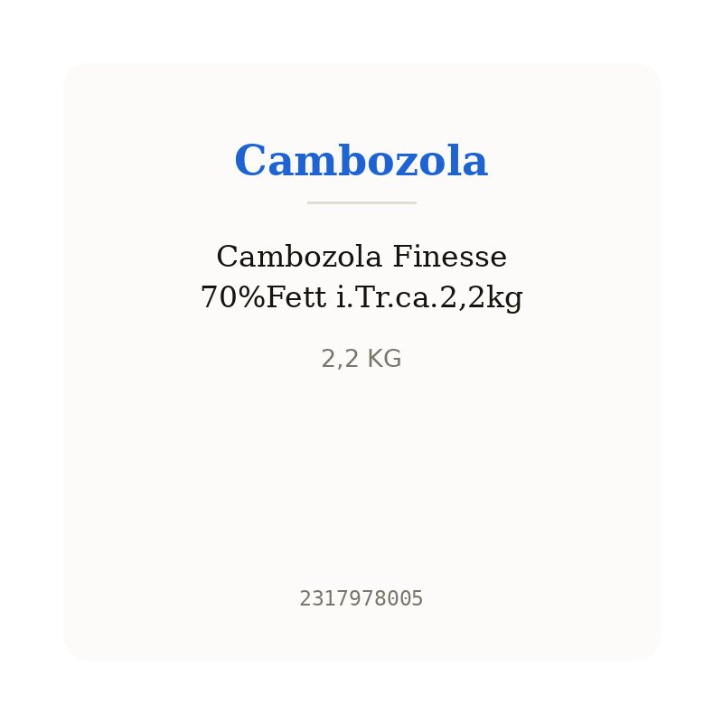 Cambozola Finesse 70%Fett i.Tr.ca.2,2kg