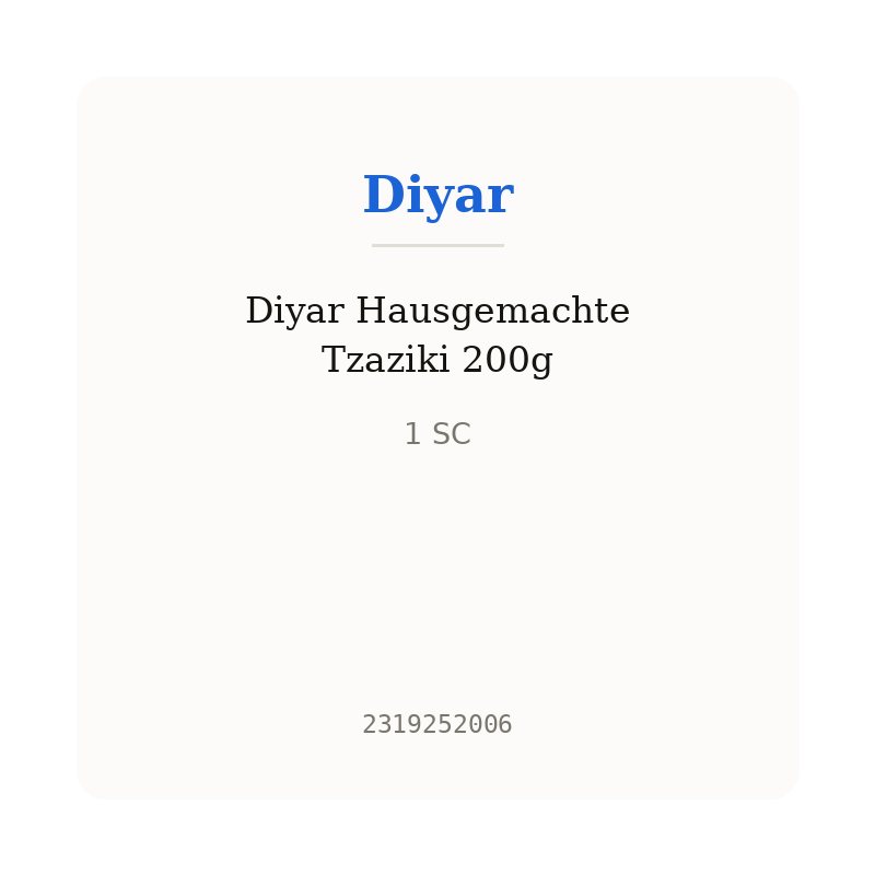 Diyar Hausgemachte Tzaziki 200g