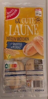 GUT&GÜNSTIG Gute Laune Weizenbrötchen 6ST 360g