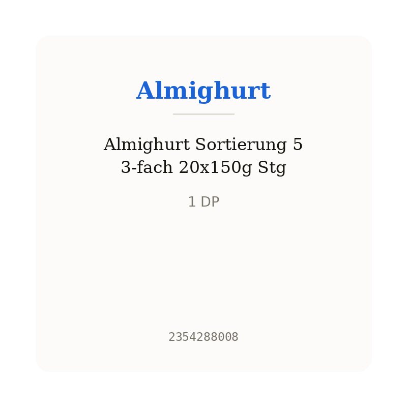 Almighurt Sortierung 5 3-fach 20x150g Stg