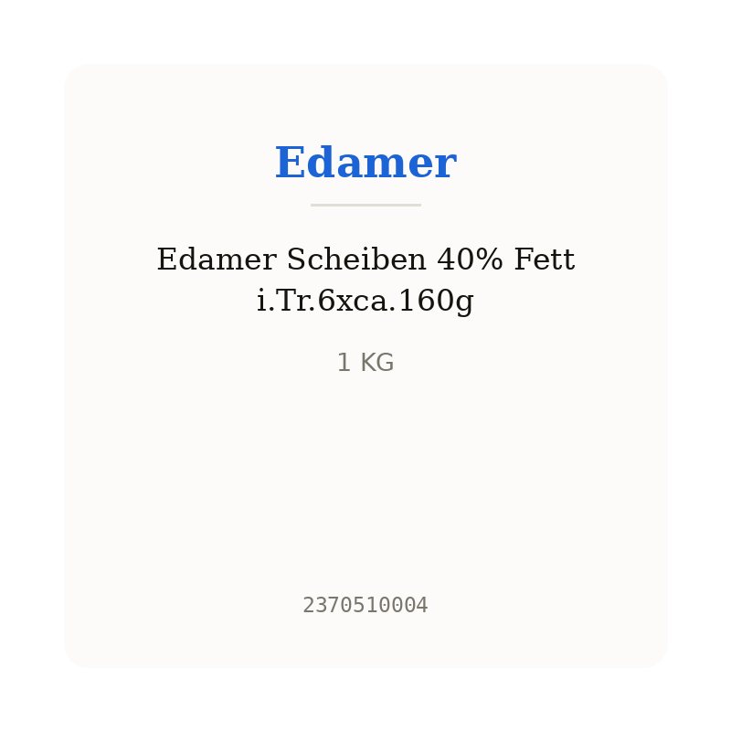 Edamer Scheiben 40% Fett i.Tr.6xca.160g