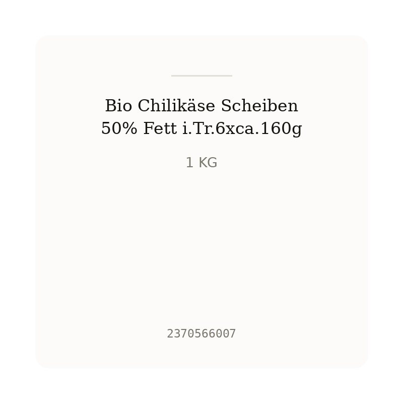 Bio Chilikäse Scheiben 50% Fett i.Tr.6xca.160g