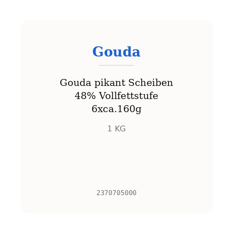 Gouda pikant Scheiben 48% Vollfettstufe 6xca.160g