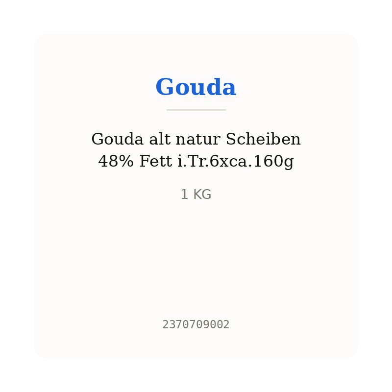 Gouda alt natur Scheiben 48% Fett i.Tr.6xca.160g