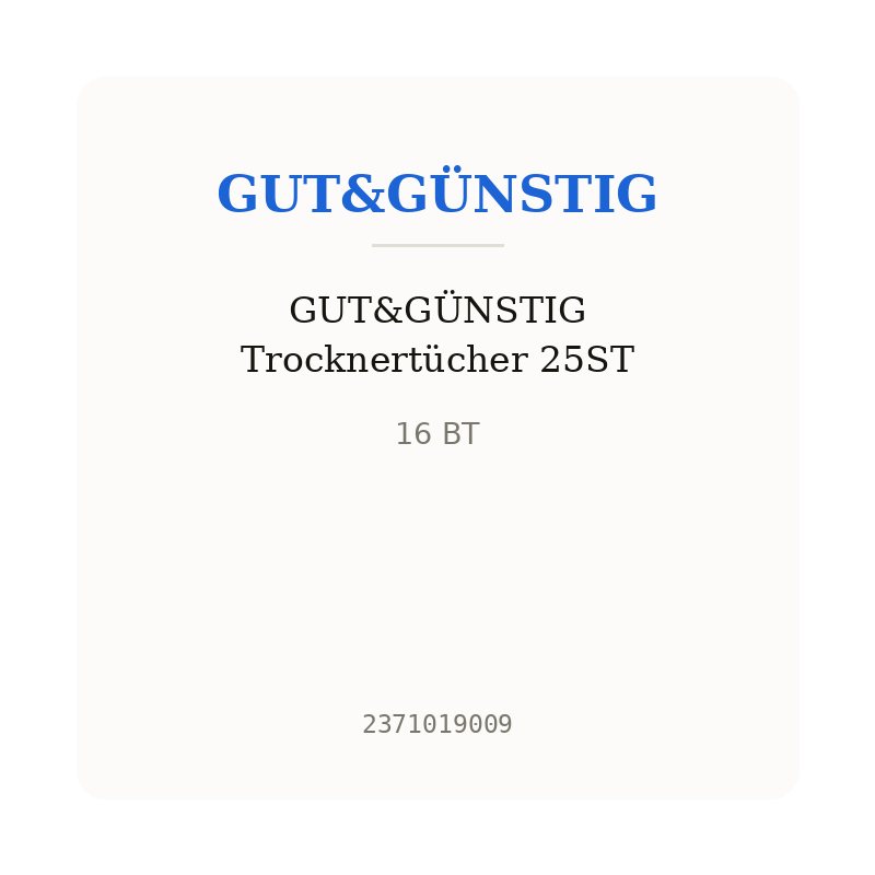 GUT&GÜNSTIG Trocknertücher 25ST