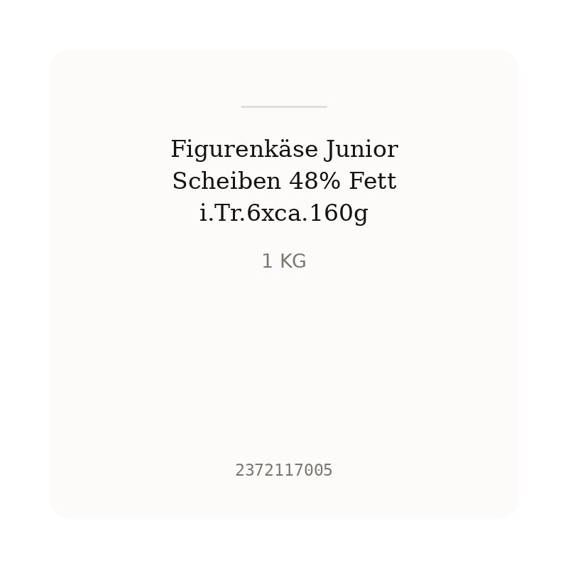 Figurenkäse Junior Scheiben 48% Fett i.Tr.6xca.160g
