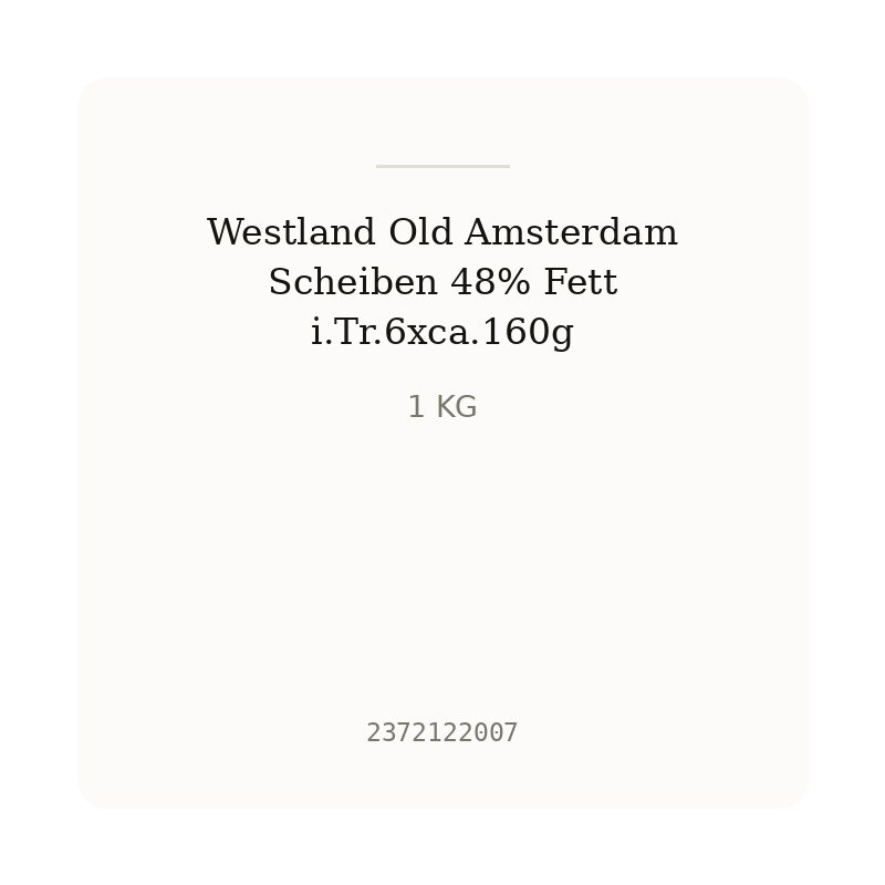 Westland Old Amsterdam Scheiben 48% Fett i.Tr.6xca.160g