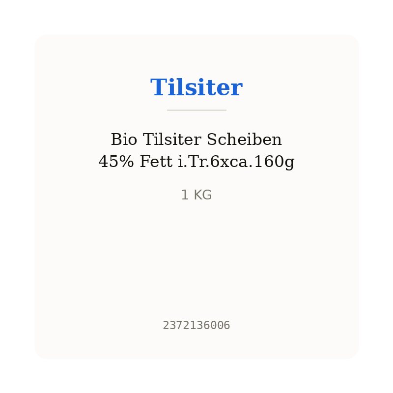 Bio Tilsiter Scheiben 45% Fett i.Tr.6xca.160g