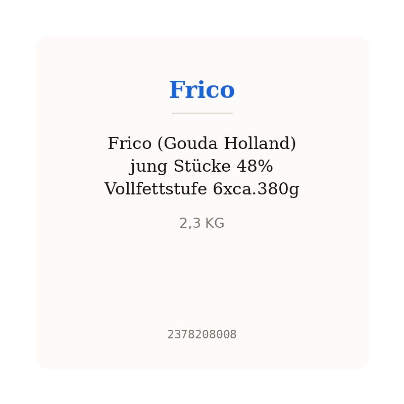 Frico (Gouda Holland) jung Stücke 48% Vollfettstufe 6xca.380g
