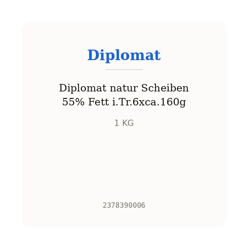 Diplomat natur Scheiben 55% Fett i.Tr.6xca.160g