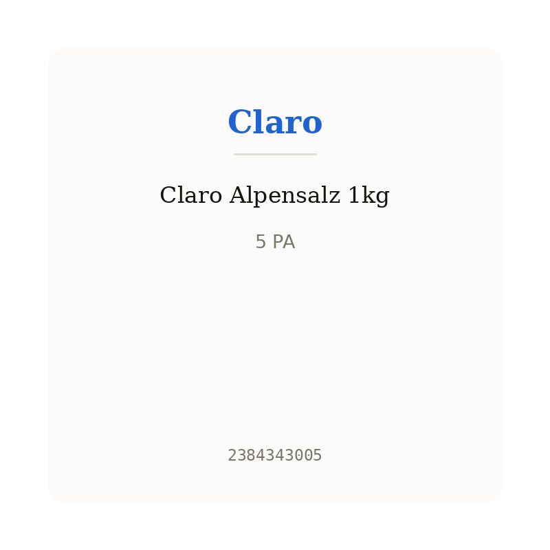 Claro Alpensalz 1kg