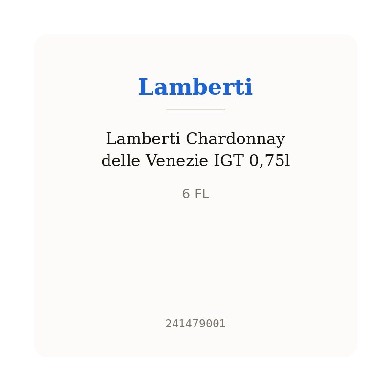 Lamberti Chardonnay delle Venezie IGT 0,75l