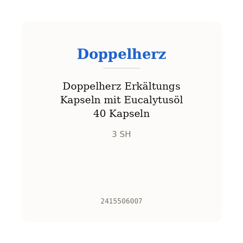 Doppelherz Erkältungs Kapseln mit Eucalytusöl 40 Kapseln